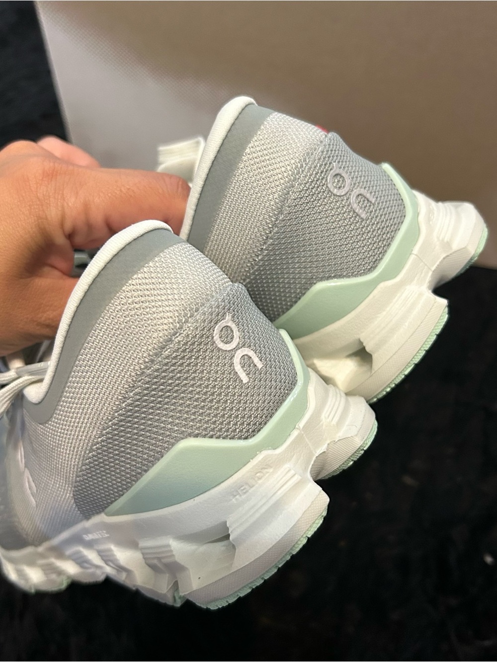 ON CLOUD X 4 tin iceberg athletic training running lace up shoes sz 9 new - Picture 5 of 8